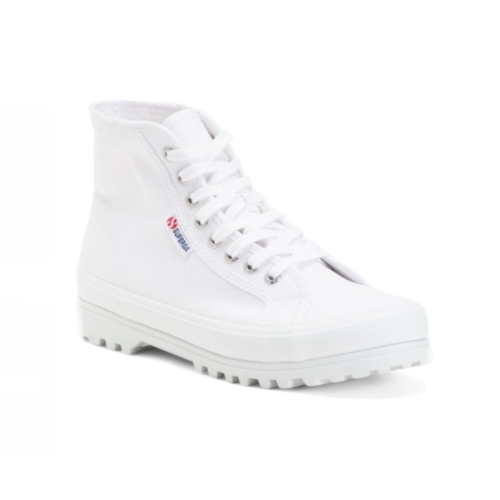 Superga 2341 White Alpina Canvas Platform Hi-Top Sneaker Women’s Size 6